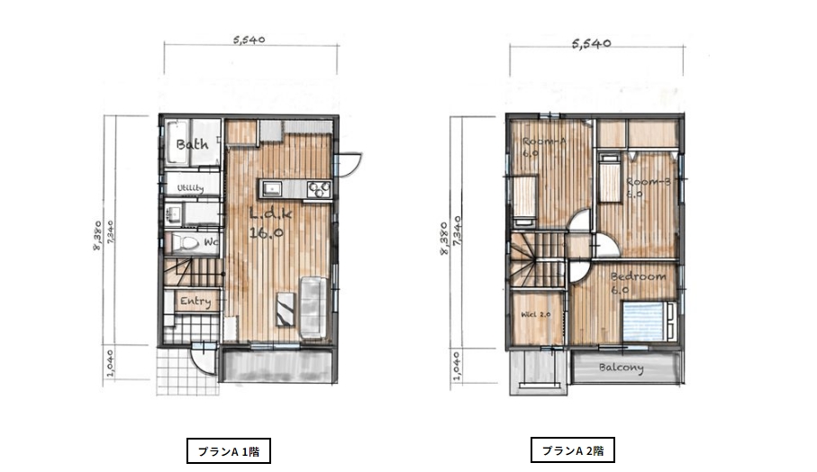 愛知県で建てられるおしゃれな規格住宅の間取りを紹介|A PLAN