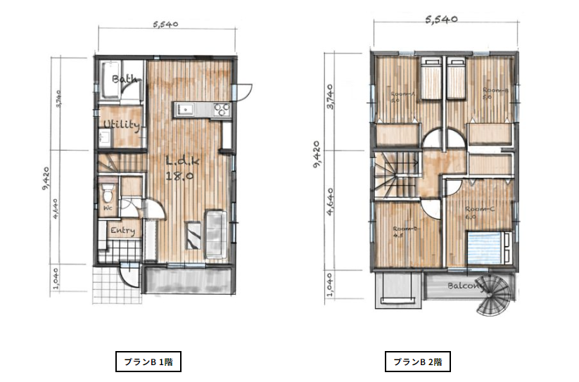 WPC工法で建てられる鉄筋コンクリート住宅の間取り実例｜29.12坪｜愛知・岐阜｜RC-STANDARD